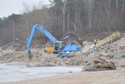 W Ustce trwa modernizacja części wschodniej plaży